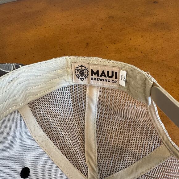 Maui Brewing Co Trucker Hat Adjustable Mesh Back Brown Floral Print - Picture 3 of 4